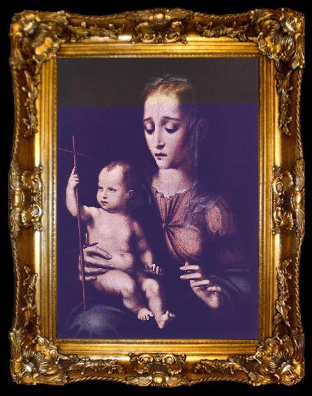 framed  MORALES, Luis de Madonna with the Child sh, ta009-2